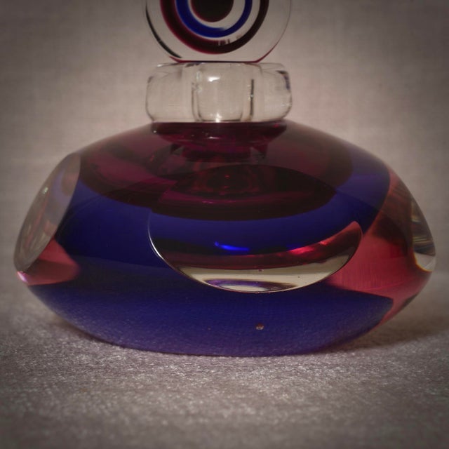 Mid-Century Modern Murano Glass Perfume Bottle, 1990 For Sale - Image 6 of 9