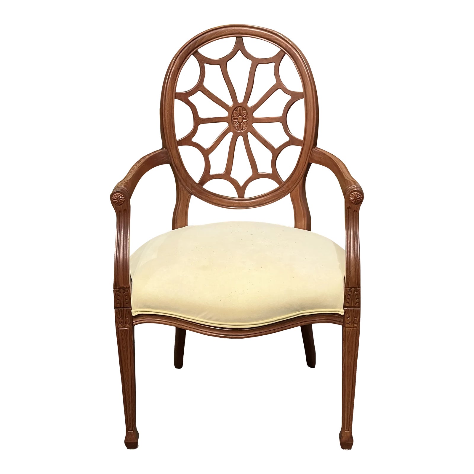 Vintage John Richards Baker Style Spiderback Arm Captain Chair Chairish