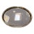 Italian Mid-Century Modern Round Smoked Glass and Brass Serving Tray, 1970s For Sale