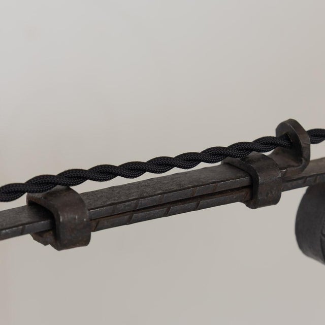French Adjustable Iron Floor Lamp For Sale - Image 11 of 18