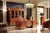 Traditional Ornate European-Style Executive Desk in Rich Brown and Gold Finish For Sale - Image 3 of 3
