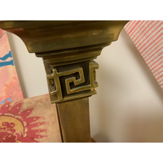 Bronze 20th Century Greek Revival Bronze Column Table Lamp For Sale - Image 8 of 16