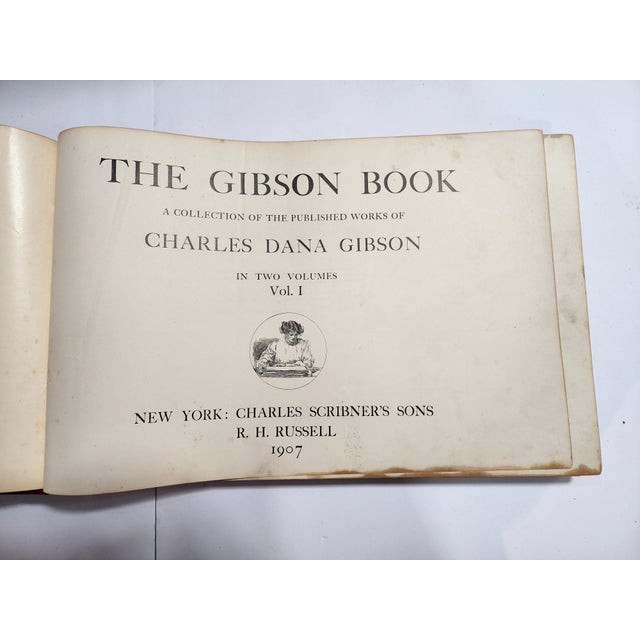 Red Antique Set of "The Gibson Books", Volume 1&2 For Sale - Image 8 of 18
