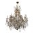 Large 12 Light Beaded Italian Crystal Chandelier Circa 1970s For Sale
