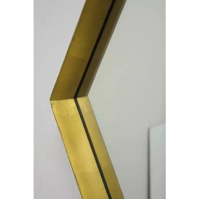Mid 20th Century Hollywood Regency Diamond Shaped Deep Wood Frame Gold Leaf Wall Mirrors - Pair For Sale In Philadelphia - Image 6 of 10