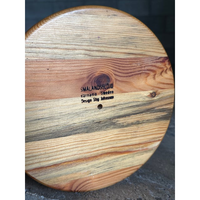 Wood 1970s Large Pine Bowl by Stig Johnsson for Smålandsslöjd, Värnamo For Sale - Image 7 of 7