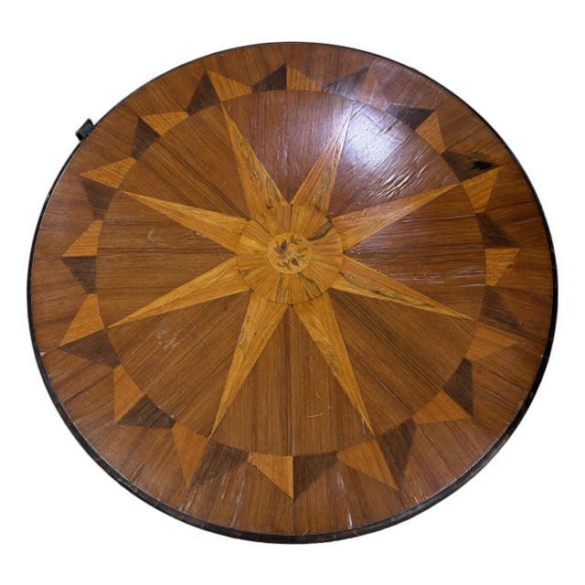 Early 19th Century Italian Continental Centre Tabletop Only Inlay Mahogany 47in For Sale