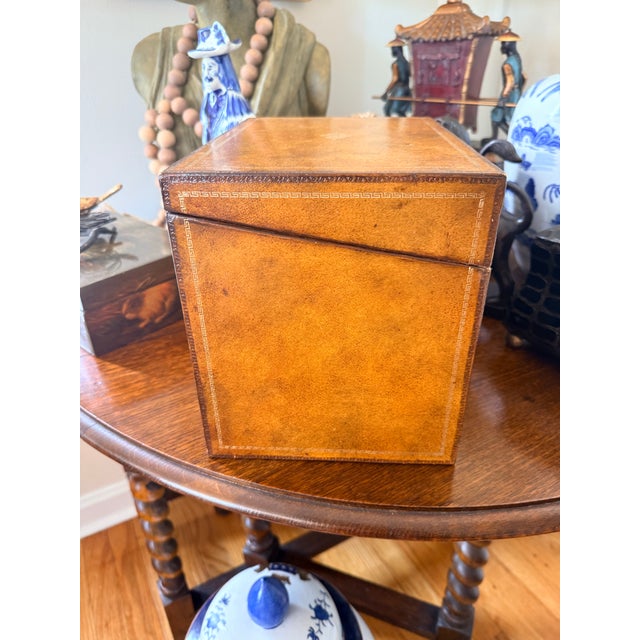 Maitland - Smith Maitland Smith Leather Covered Book Box For Sale - Image 4 of 11