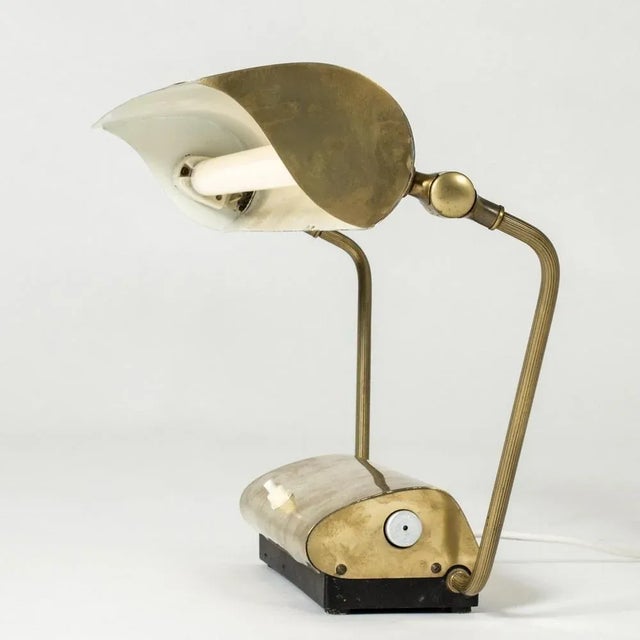 Mid-Century Brass Desk Lamp from Philips, 1940s For Sale - Image 10 of 13