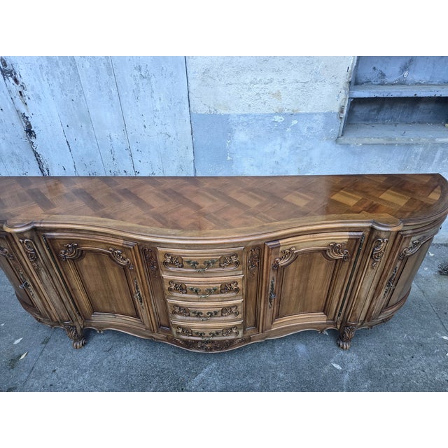 Low Louis XV Wooden Sideboard, 1970s For Sale - Image 12 of 17