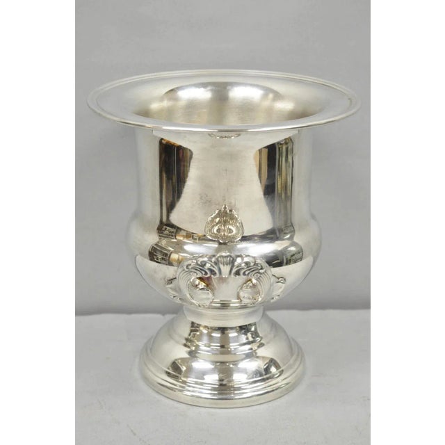 Victorian Vintage Victorian Silver Plated Trophy Cup Urn Bar Champagne Chiller Ice Bucket For Sale - Image 3 of 10