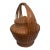 Mid-20th Century Chinese Lidded Bamboo Wedding Basket For Sale