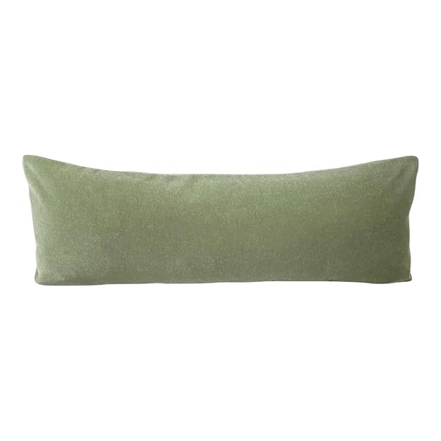 36" Celadon Mohair Lumbar Pillow Chairish