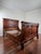 Exceptional Early 20th Century carved burlwood full size bed. This hand crafted bed features elegant floral curvings, wood...