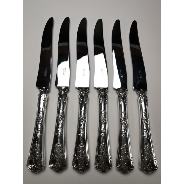 Silver Fer De Lance Table Knives in Silver from Puiforcat, Set of 6 For Sale - Image 8 of 8