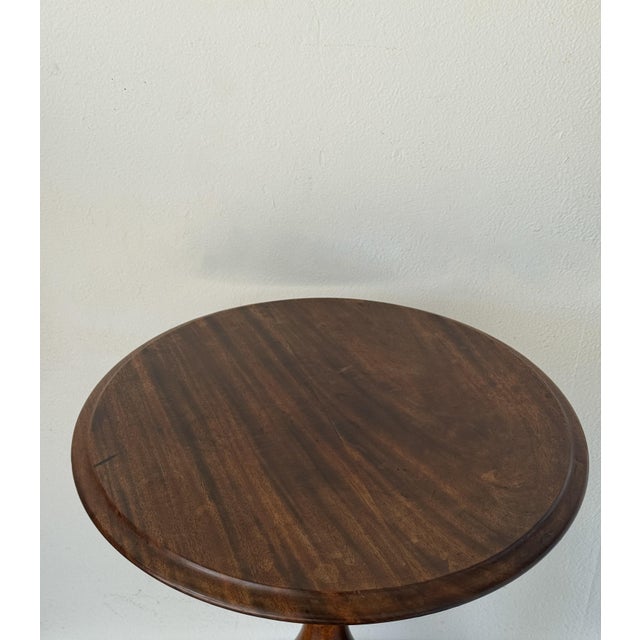 Brown Antique English Mahogany Tripod Table, Victorian Occasional / Lamp Table, 19th Century For Sale - Image 8 of 9
