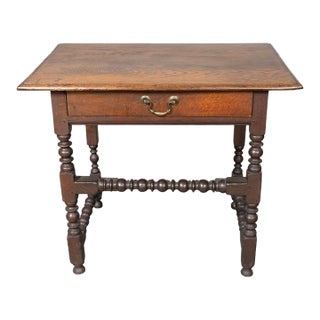 William and Mary Oak Tavern Table For Sale
