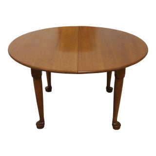 Stickley Round Solid Cherry Dining Room Table For Sale