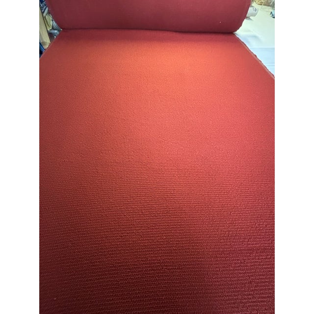 1980s Over 19 Yards of Rust Red Woven Fabric For Sale - Image 5 of 6