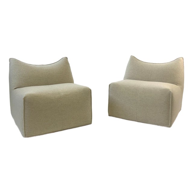 Pair of Mario Bellini Le Bambole Armless Lounge Chairs for B&b Italia For Sale