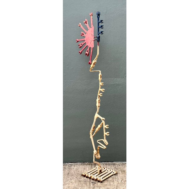 Industrial Vintage Industrial Welded Wrench Sculpture For Sale - Image 3 of 13