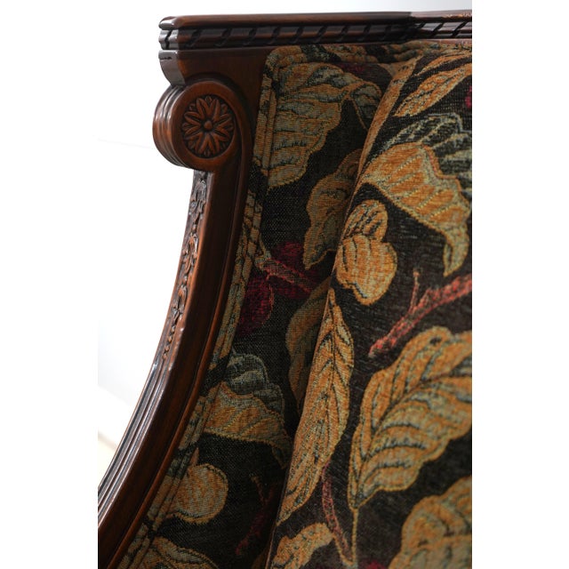 Pair of Sherrill French Louis XVI Style Upholstered Bergere Chairs For Sale - Image 9 of 18