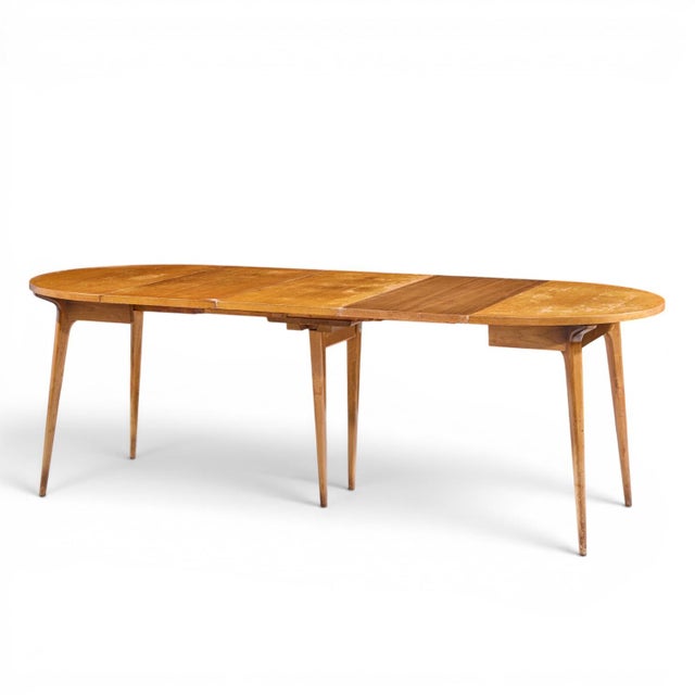 Bertha Schaefer for Singer and Sons Mid Century Walnut Dining Table With 4 Leaves For Sale - Image 17 of 18