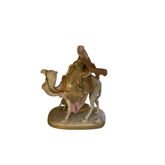 Antique Royal Dux Bohemia Porcelain Sculpture Bedouin Arab on Camel Made in Czechoslovakia 1920s For Sale - Image 4 of 12