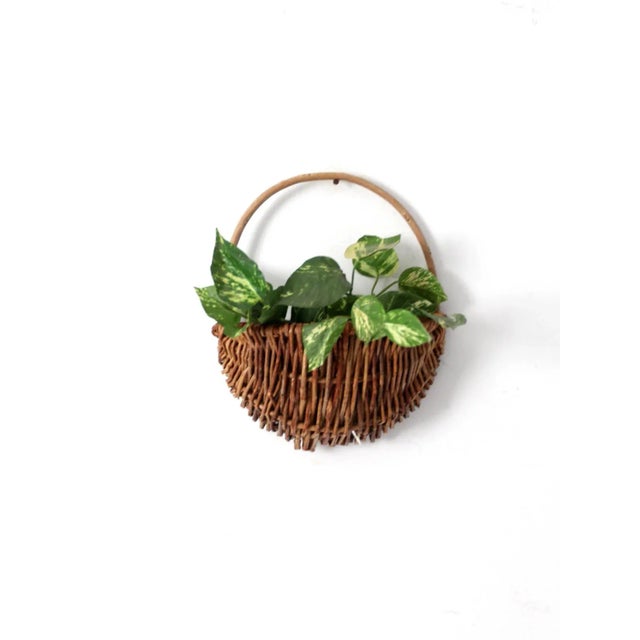 Vintage Woven Wall Basket For Sale - Image 9 of 13