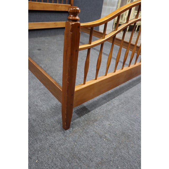 Ethan Allen Queen Pine Bed Chairish