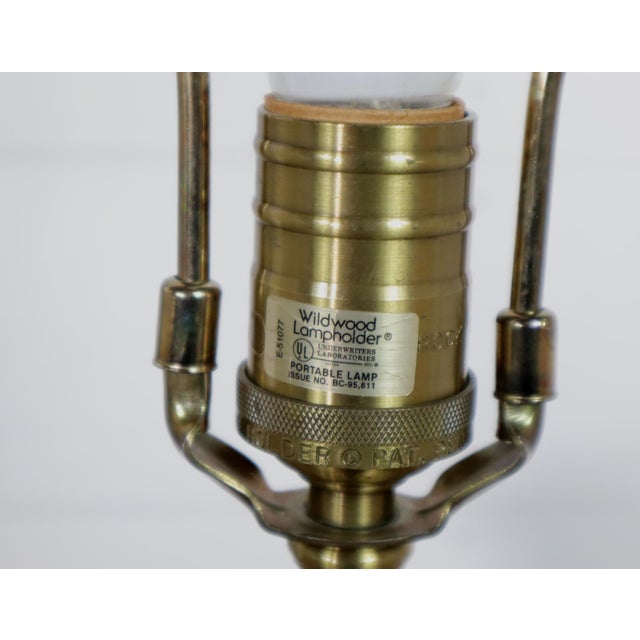 Vintage pair of elegant hand painted tassel lamps made by Wildwood. They are from the 1980's or 90's most likely. They are...