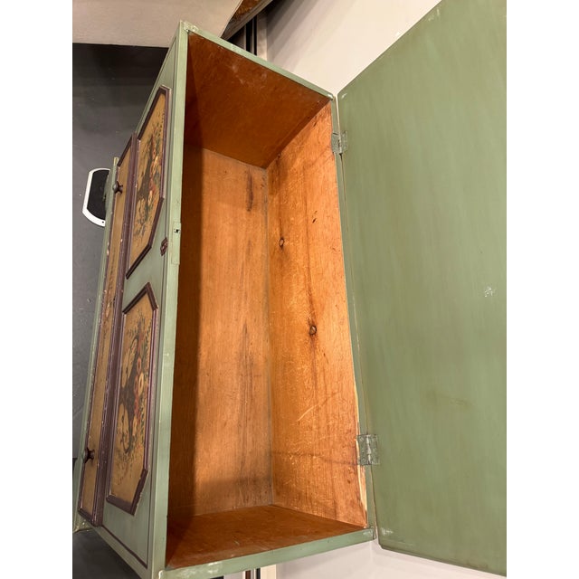Mid 19th Century 19th Century Painted Pine Blanket Chest For Sale - Image 5 of 6