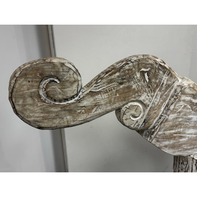 Balinese Hand-Carved Solid Wood Horse + Rider Sculpture Vintage For Sale - Image 11 of 12