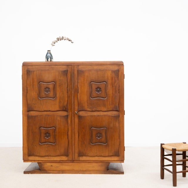 Wood French Oak Cabinet, 1930s For Sale - Image 7 of 8
