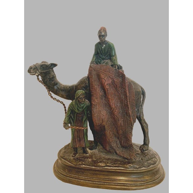 Carl Kauba, Merchant on Camel, 20th Century, Patinated Bronze For Sale - Image 14 of 14