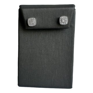 Square Shaped Diamond Halo Studs in 14kt White Gold - 0.34ctw Diamonds, New, A Pair For Sale