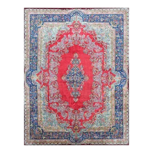 1950s Old Persian Kerman Area Rug 11’9″ X 15’8″