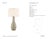 Chapman & Myers by Visual Comfort Signature Orson Balustrade Form Table in Coconut with Linen Shade Designer: Chapman &...