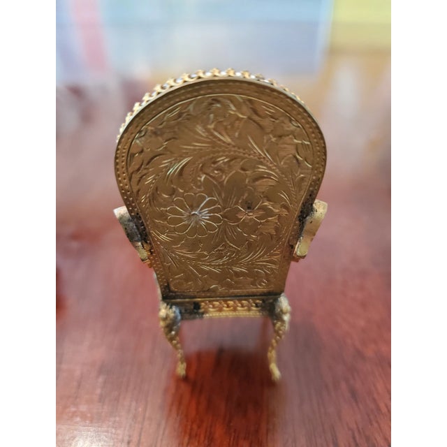 Paint Antique Enamel Miniature Chair Austrian For Sale - Image 7 of 7