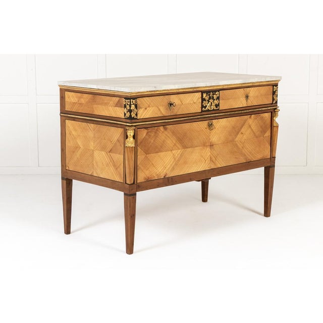 Antique Italian Yew and Cherrywood Commodes, 1700s, Set of 2 For Sale - Image 6 of 11