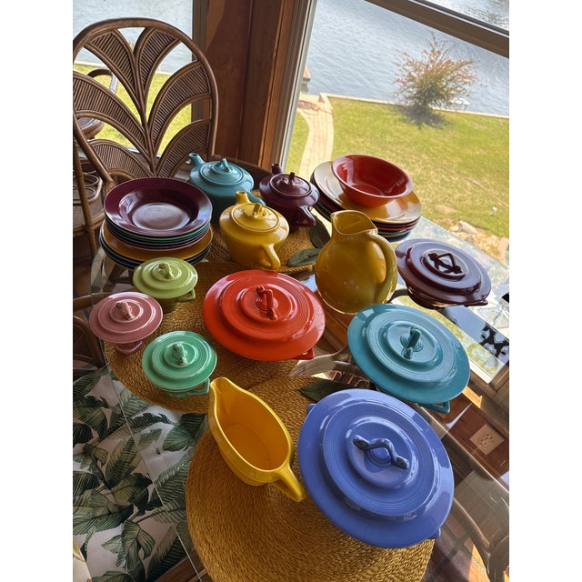 This curated group of Harlequinware features an iconic spectrum of colors. Elevate your kitchen with this vibrant, vintage...