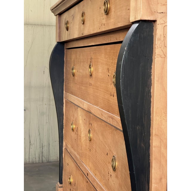 French Chest of Drawers in Cherry Wood For Sale - Image 5 of 6