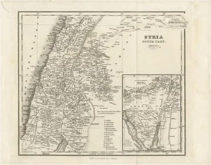 Antique Map of Southern Syria by Fullarton & Co, 1860