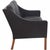 Børge Mogensen 2208 2.seater sofa upholstered in black leather, and with legs of mahogany. The sofa is from the 1990s and...
