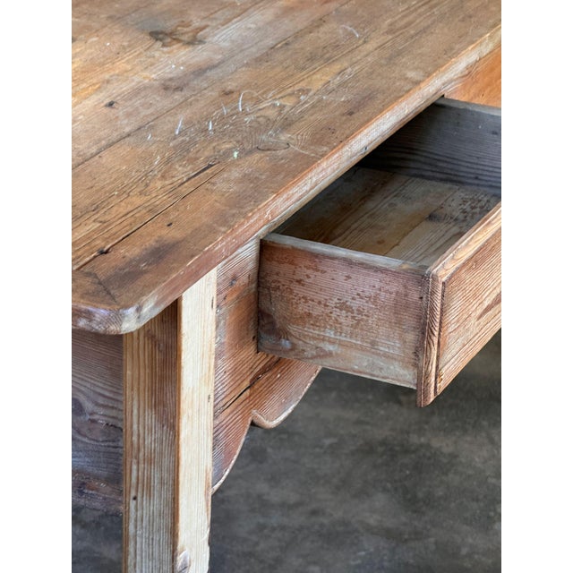 19th Century Two Drawer Pine Console Table For Sale - Image 4 of 11