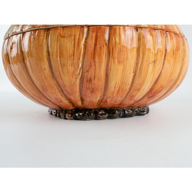 1960s Este Ceramic Large Majolica Onion Tureen Covered Dish Centerpiece For Sale - Image 11 of 18