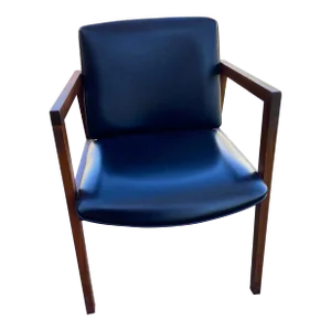 1980s Vintage Modern Walnut Armchair by United Chair Company