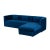 Navy Blue Callie Navy Velvet Sectional, Right Arm Facing For Sale - Image 8 of 8