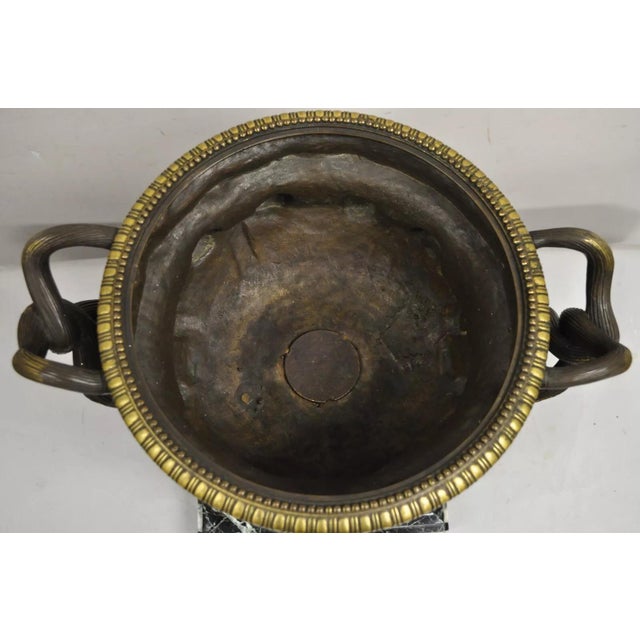 Metal Antique French Grand Tour Patinated Bronze Barbedienne Paris Warwick Vase For Sale - Image 7 of 12
