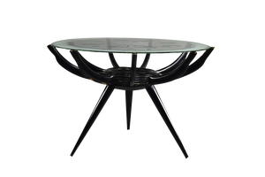 Mid-Century Italian Black Coffee Table with Spider Leg by Carlo De Carli, 1950
